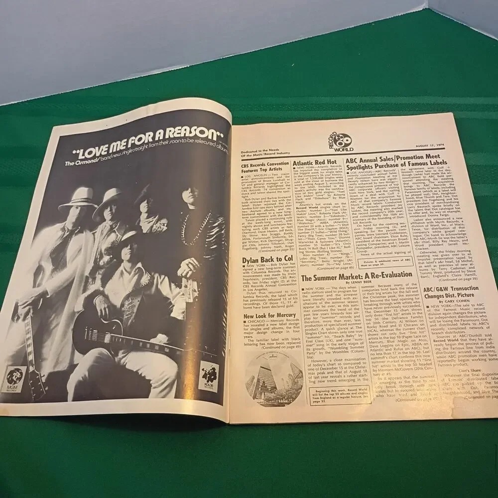 Record World Magazine August 17, 1974 Capricorn Records Rare